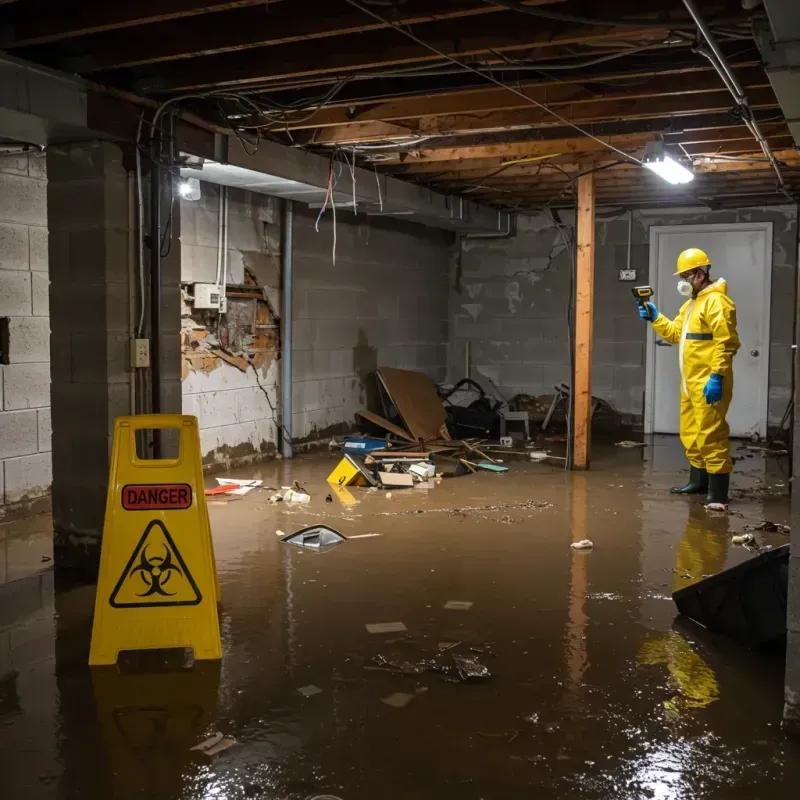 Flooded Basement Electrical Hazard in Millbrook, NY Property